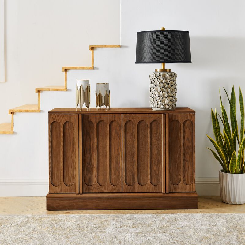 Fokink Mid Century Modern Fluted Sideboard Cabinet image number 1