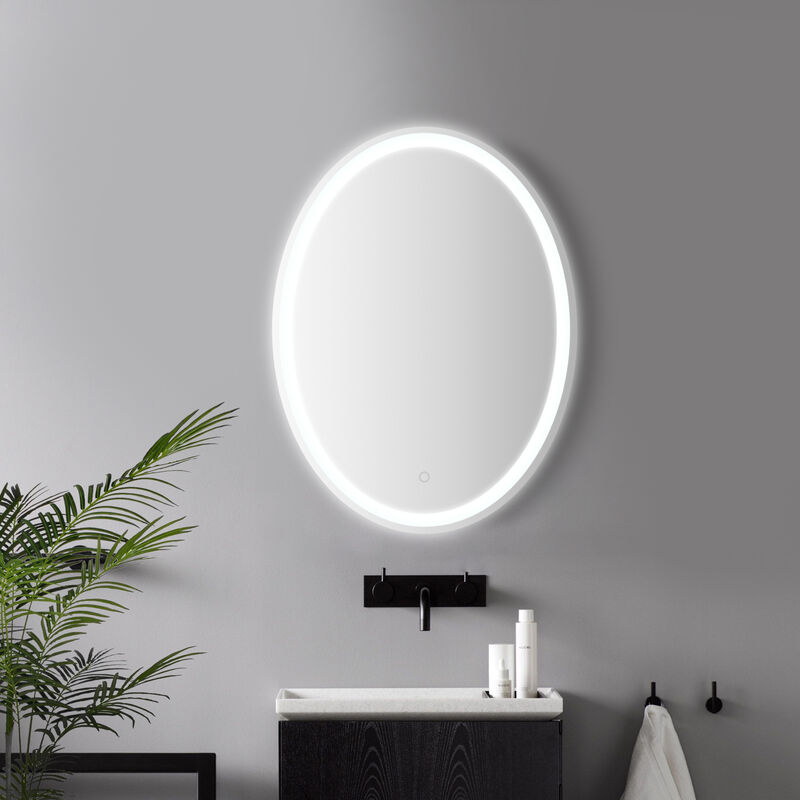 Dane 28W x 20H Small Antifog Front/Back-Lit Tri-Color Bathroom Vanity Mirror with Smart Touch