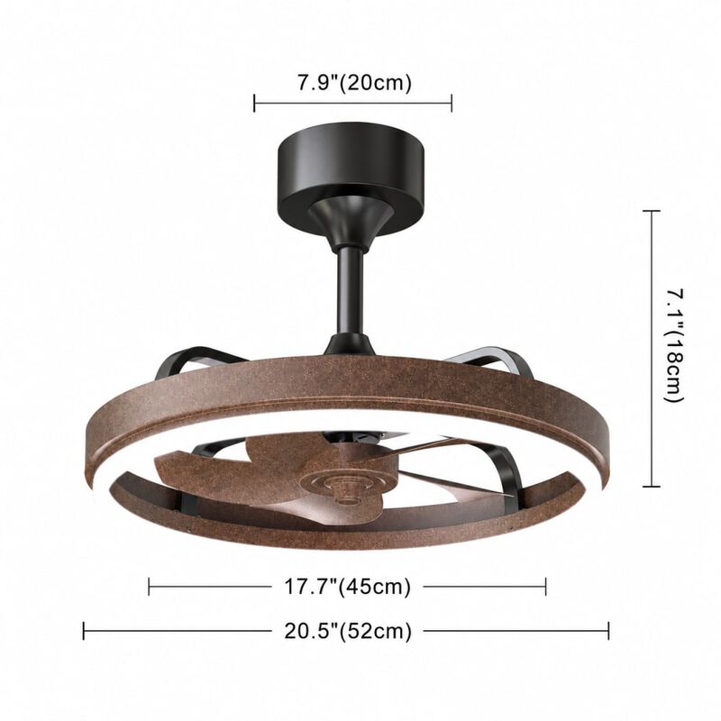 ELEMENT ACE Dimmable LED Ceiling Fan with Remote App Control, Quiet DC Motor, Six Speeds, Reversible Downrod Mount image number 1