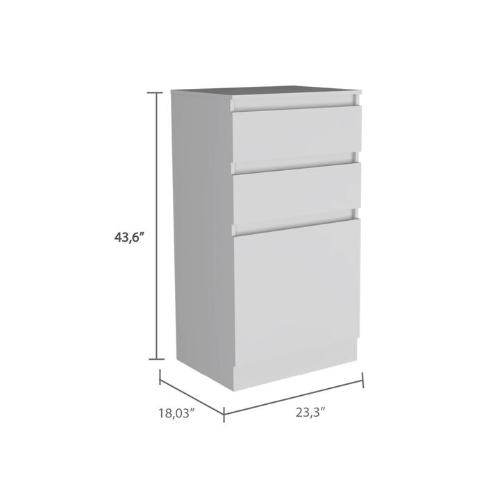 Cassel 2-Drawer Dresser White