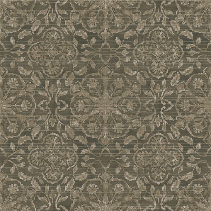 Elegance Floral Stripe Bronze Brown Wallpaper DWP0353-02