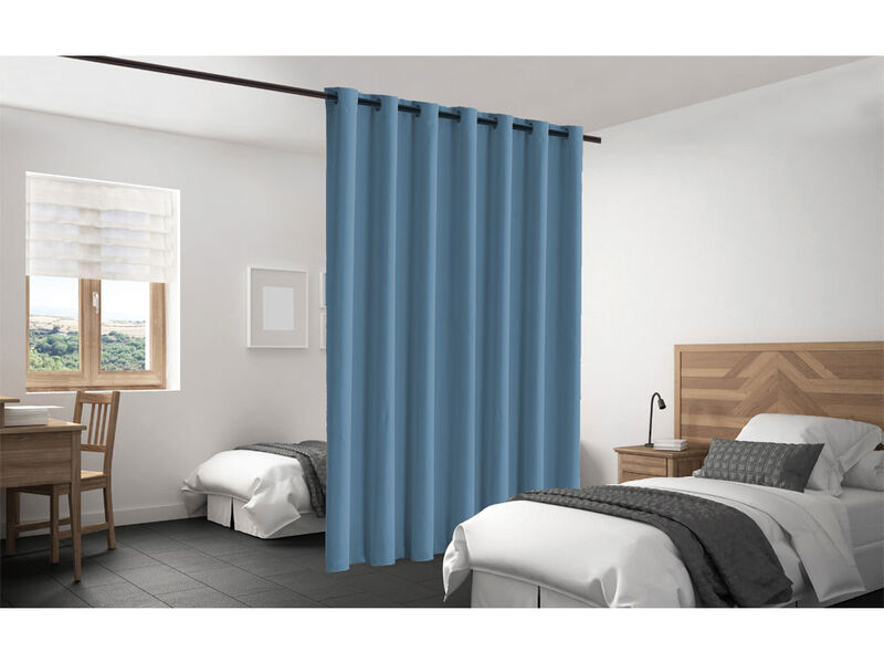 Legacy Decor Room Divider Curtain Heavyweight Blackout Premium Fabric Thermal Insulated 48"W X 84" Tall image number 2