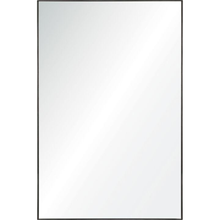 32" Silver Metal Framed Rectangular Wall Mirror