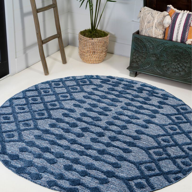 Peralta Moroccan Diamond Square Indoor/Outdoor Area Rug