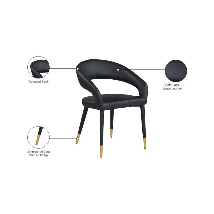 Meridian Furniture Destiny Black Vegan Leather Dining Chair