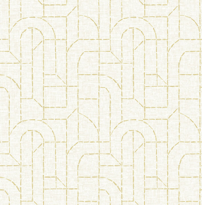 Integrity Yellow Arched Outlines Wallpaper (Set of 2)