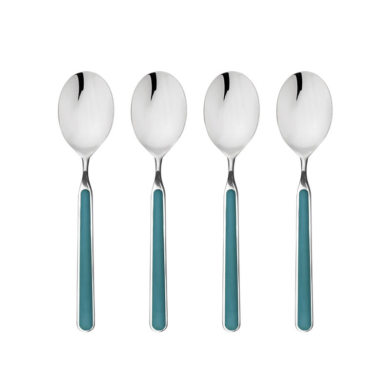 Fantasia 4-Piece American Coffee Spoon Set in Petroleum