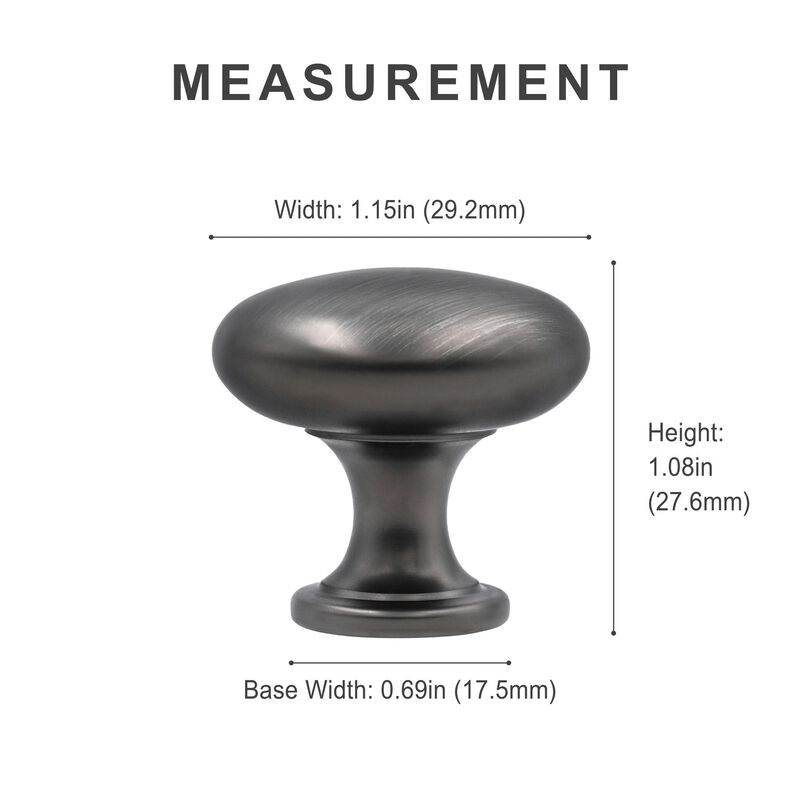 Hestia Hardware 10 Pack Round Kitchen Cabinet Knob image number 3