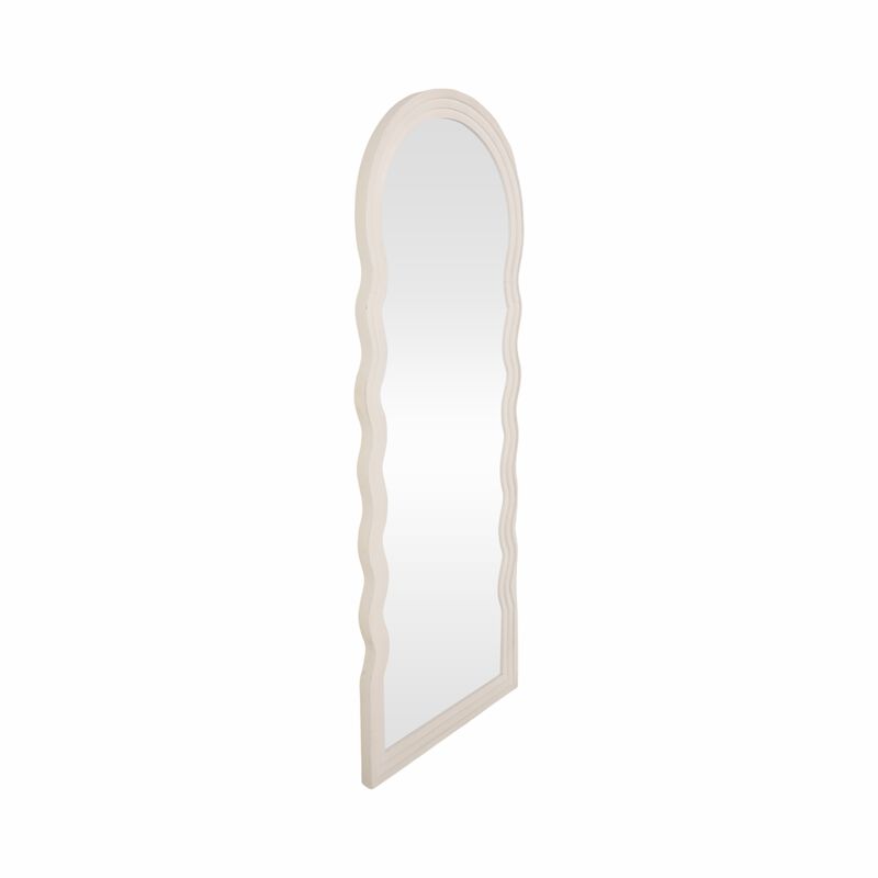 24x64 Layered Curvy Leaner Mirror, White image number 1