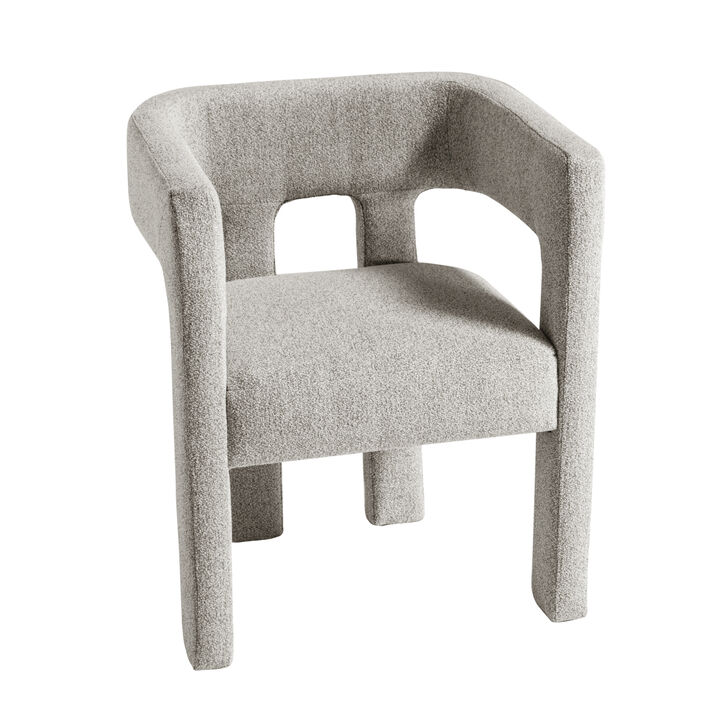 Contemporary Designed Fabric Upholstered Accent Chair Dining Chair for Living Room, Bedroom, Dining Room, Gray