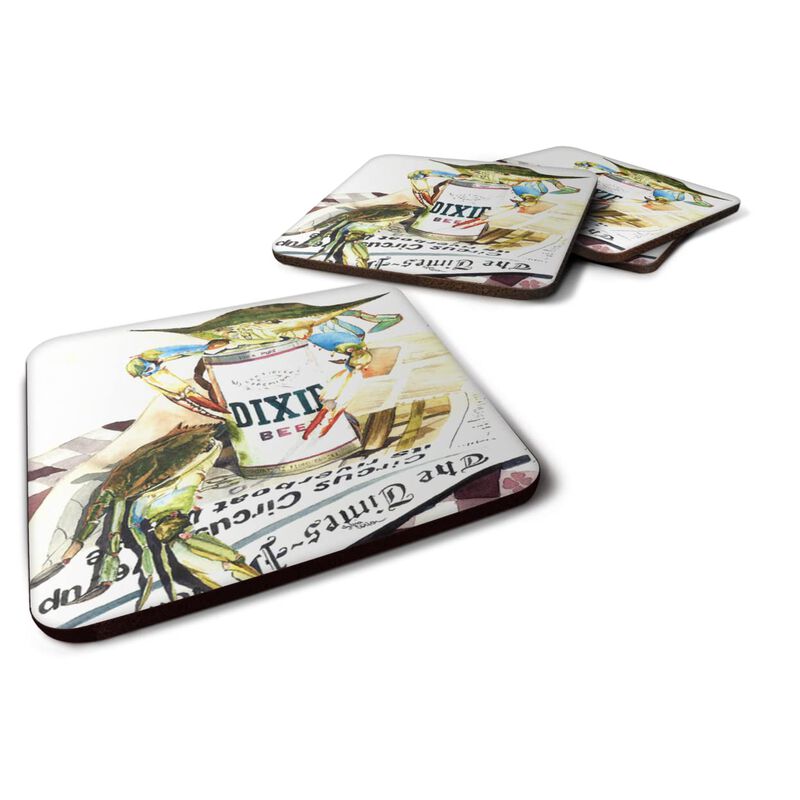 Caroline's Treasures 1015FC Dixie Beer Foam Coasters (Set of 4), 3.5 H x 3.5 W, Multicolor image number 0