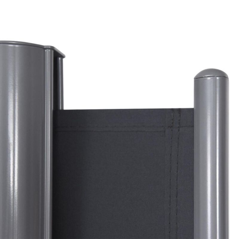 Hivvago Patio Retractable Double Folding Side Awning Screen Divider