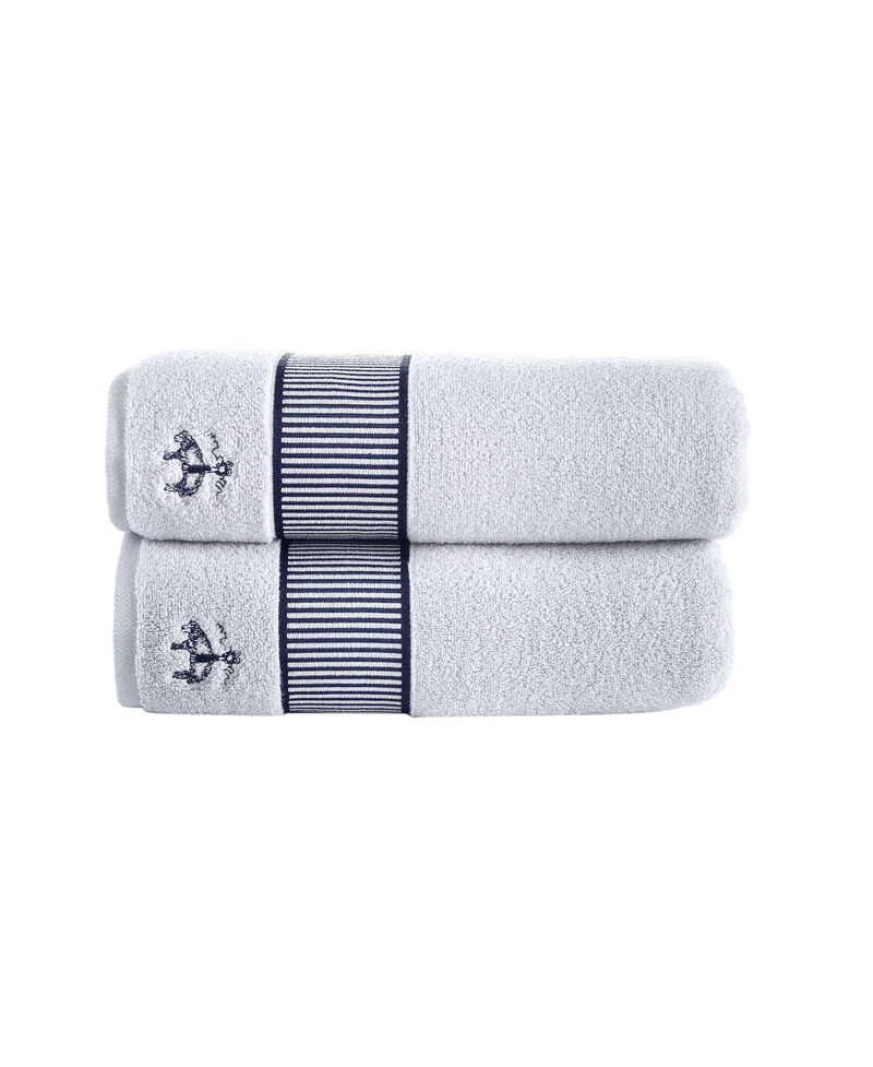Brooks Brothers Fancy Border 2 pcs Bath Towels