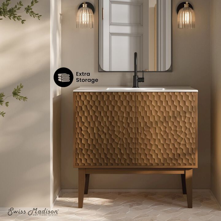Bosse 36" Freestanding Bathroom Vanity with Sink Top