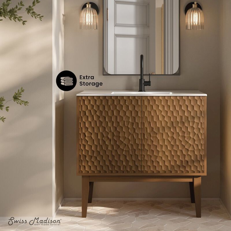 Bosse 36" Freestanding Bathroom Vanity with Sink Top image number 1