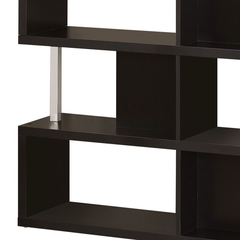 Phenomenal black Spacious wooden bookcase-Benzara