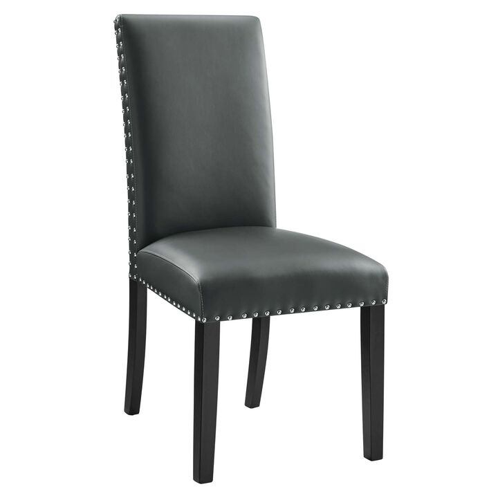 Parcel Dining Vinyl Side Chair-Benzara