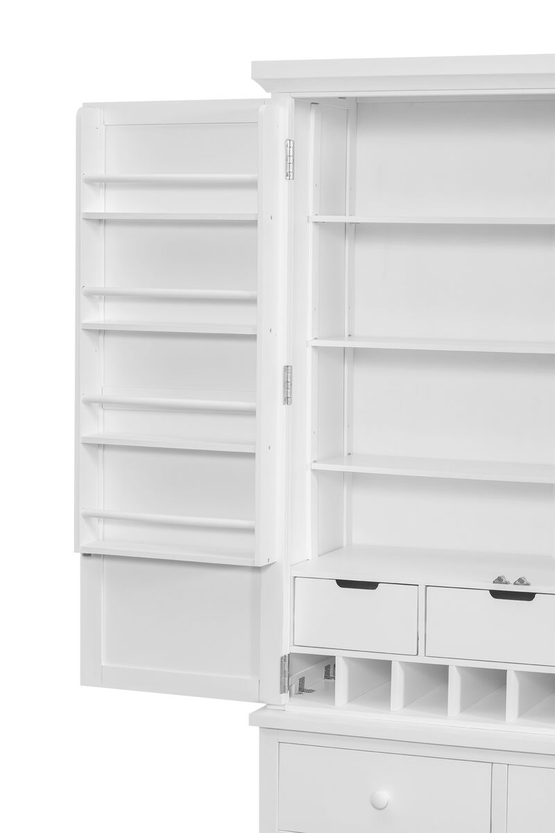 Merax Freestanding Kitchen Pantry Storage Cabinet Cupboard image number 7