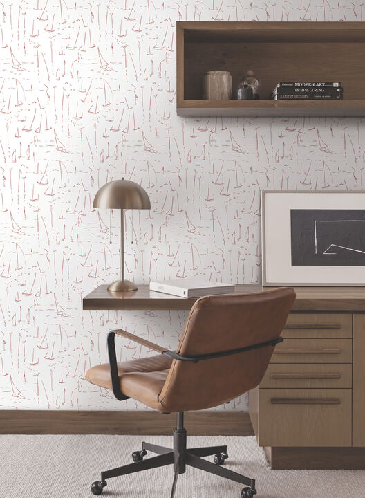 Vermillion Coast Vermillion Wallpaper (Set of 2)