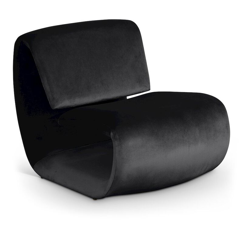 Meridian Furniture Nouveau Black Velvet Accent Chair