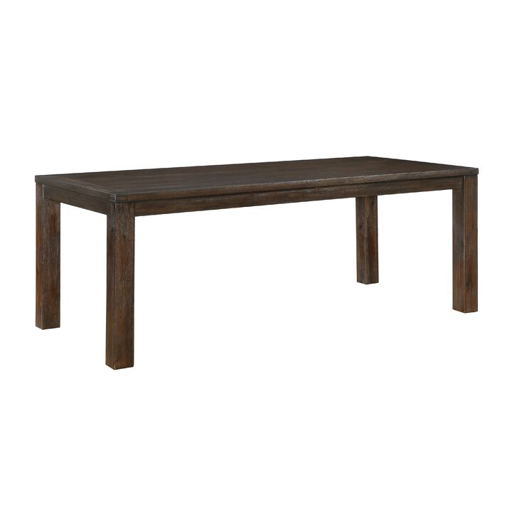 Harry Dining Table, Straight Legs, Rectangular Brown Acacia 79 Inch