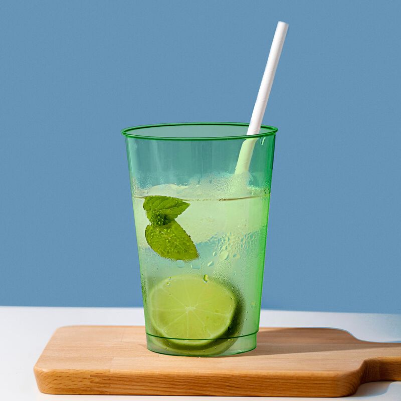 12 oz. Clear Green Plastic Party Cups (240 Cups) image number 8