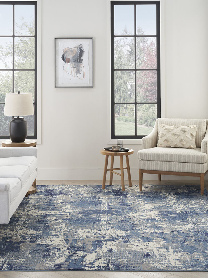 Grafix GRF38 Navy/Blue 8' x Round Rug