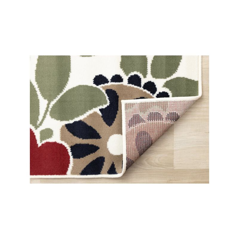 Novelle Home Functional Style Red Cream Floral Rug, 4'7 x 6'7, 4'7 x 6'7 image number 6