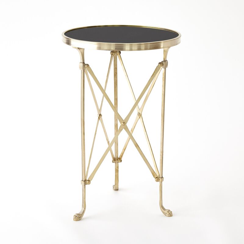 Directoire Table-Brass and Black