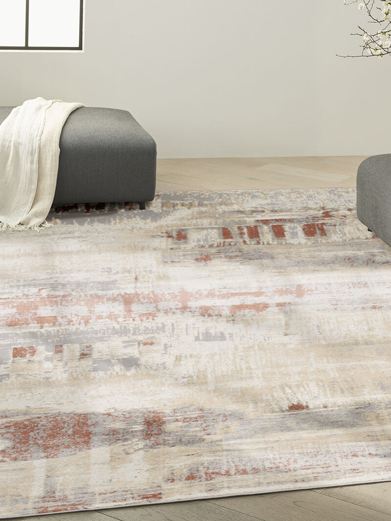 CK005 Enchanting ECH02 Gray/Rust 8' x 10' Rug