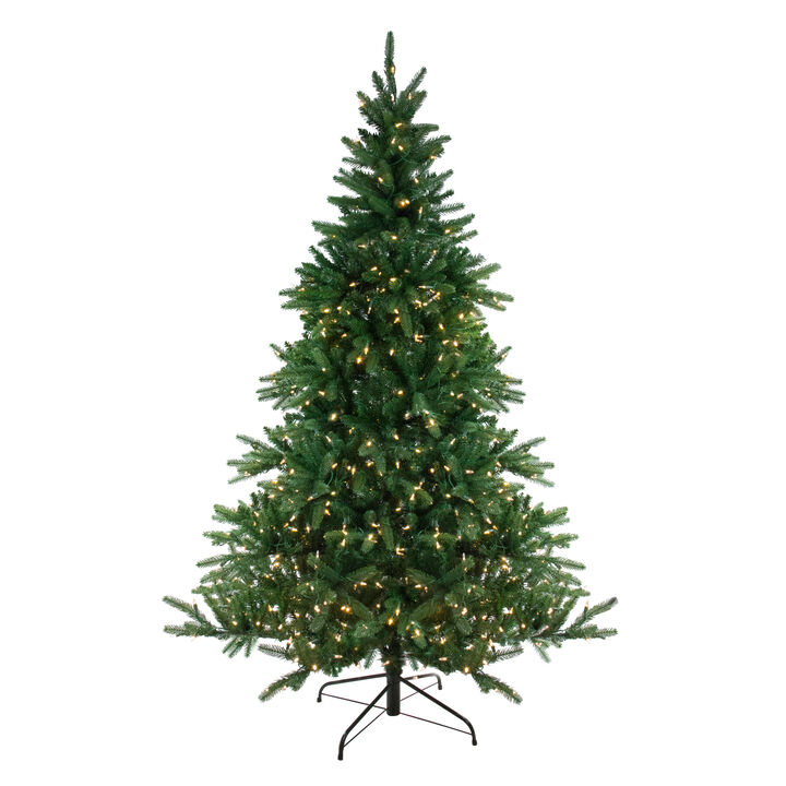6.5' Pre-Lit Medium Instant-Connect Noble Fir Artificial Christmas Tree - Dual LED Lights