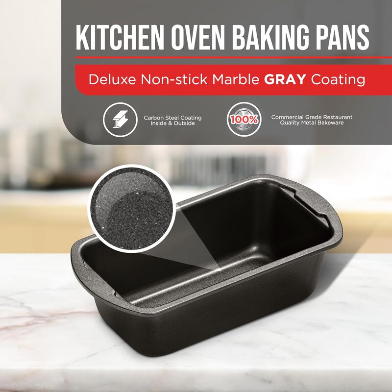 Bakken- Swiss Loaf Pan Set 4-Piece - Deluxe Nonstick Carbon Steel Bakeware for Perfect Bread and Cakes &ndash; Dishwasher Safe, Premium Pans for Home Baking