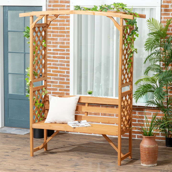 Hivvago Garden Bench for Vines and Outdoor Seating