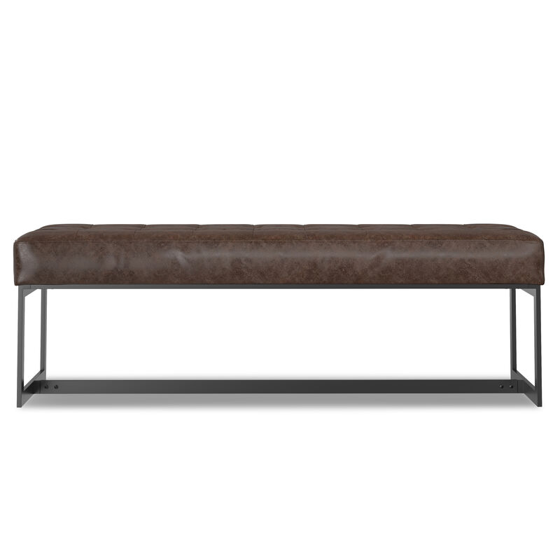 Simpli Home Penelope Leather Ottoman Bench image number 2