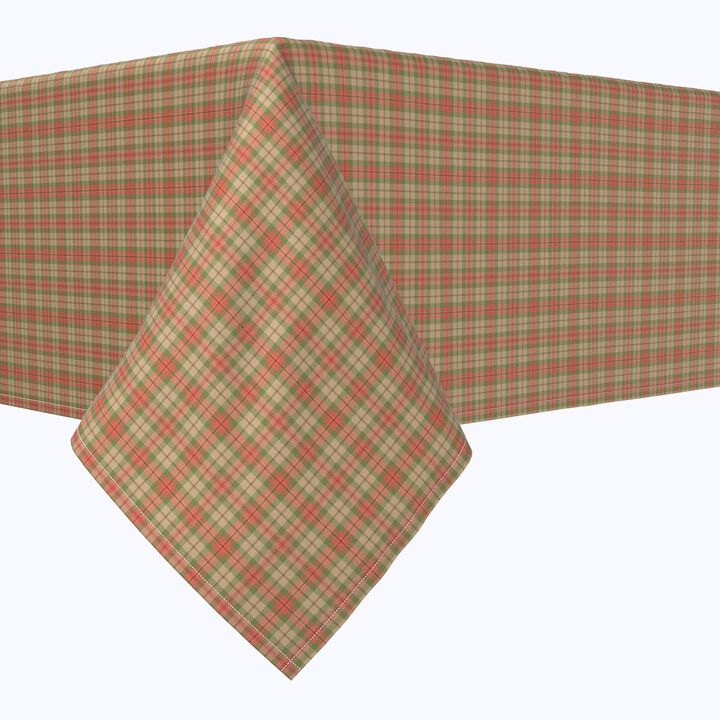 Fabric Textile Products, Inc. Square Tablecloth, 100% Polyester, Thanksgiving Retro Tartan Plaid