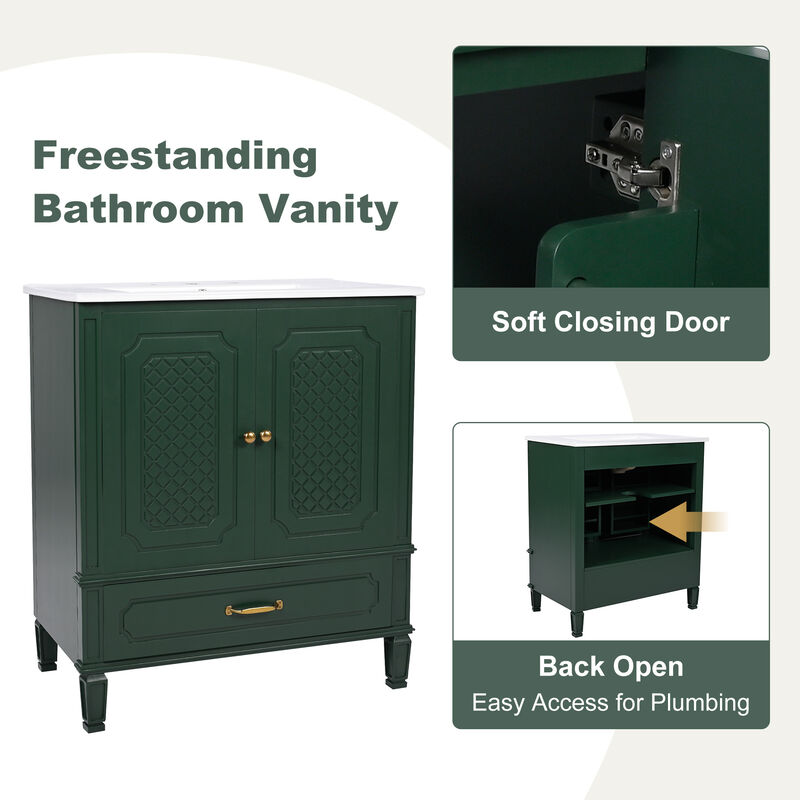 Merax Freestanding Bathroom Vanity with Sink
