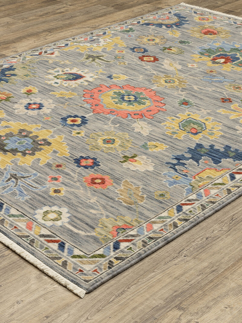 Lucca 5'3" x 7'6" Grey Rug image number 1