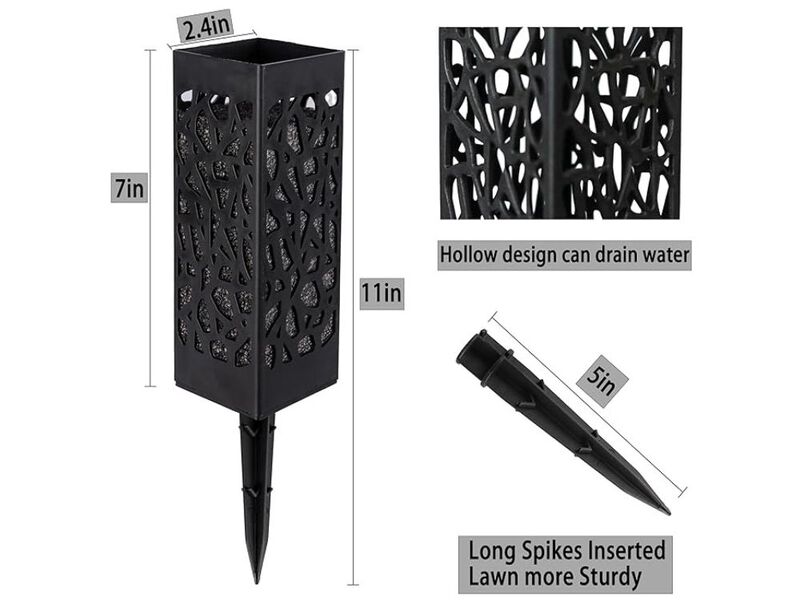 Black Artificial Flowers Outdoor Vase Filler 2 Cemetery Memorial image number 2