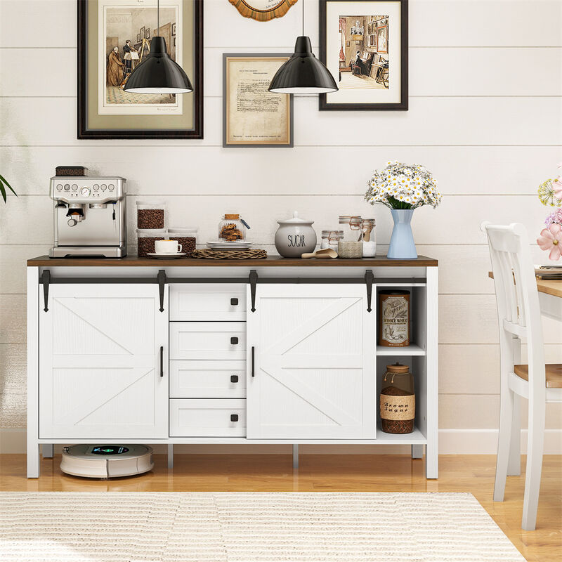 Modern Wooden Sideboard with Storage, Stylish Console for Dining or Living Room