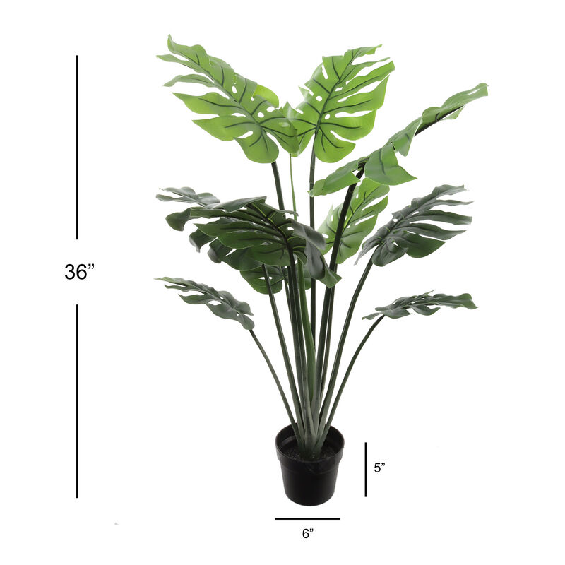 Nature's Touch 36 Artificial Split Philo Plant in Pot - Lifelike Faux Indoor Greenery Decor, High-Quality & Eco-Friendly, Easy-to-Maintain - Perfect for Enhancing Home & Office Spaces, Living Room, Bedroom, or Study Area"
