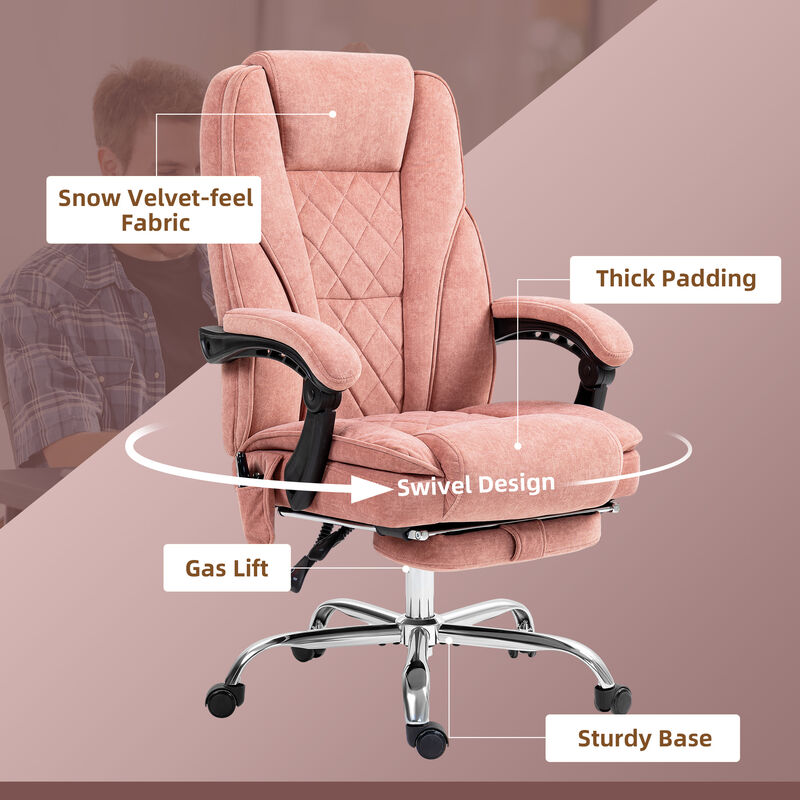 Hivvago Heated Massage Office Chair with Recline and Footrest image number 6