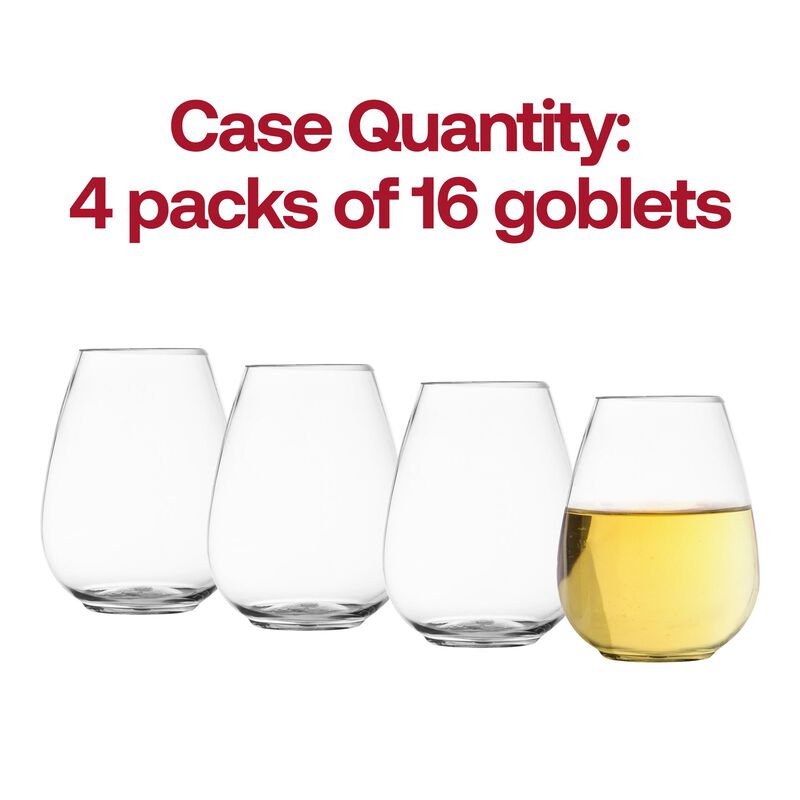 4 oz. Clear Stemless Plastic Mini Goblets (64 Goblets) image number 5