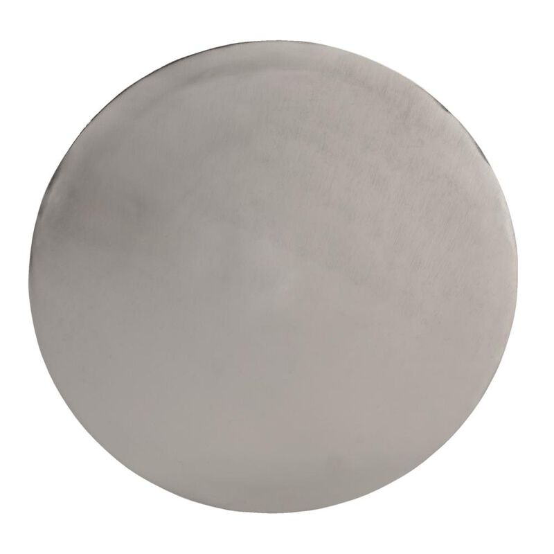 Butler Specialty Darien Round Pedestal 10W Side Table, Silver