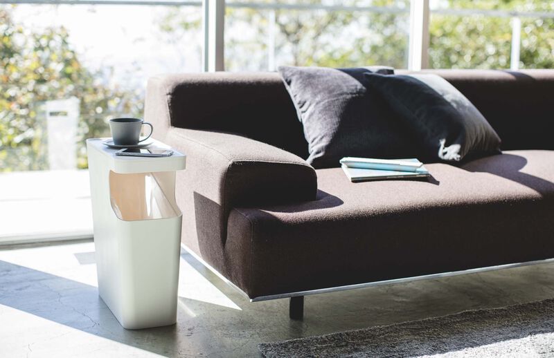 Side Table Trash Can