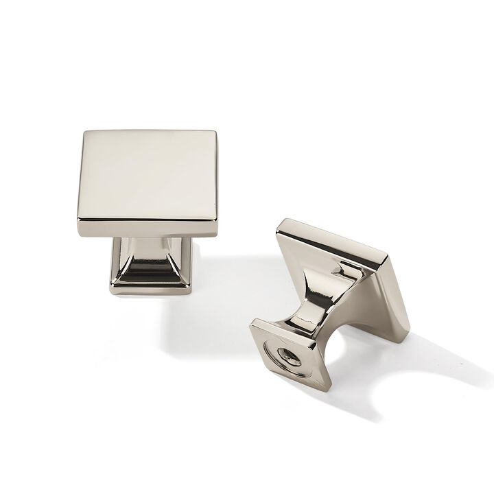 khtumeware Polished Nickel Cabinet Knobs 10 Pack Drawer Pulls Square Knobs for Cabinets and Drawers Cabinet Hardware Kitchen Cab
