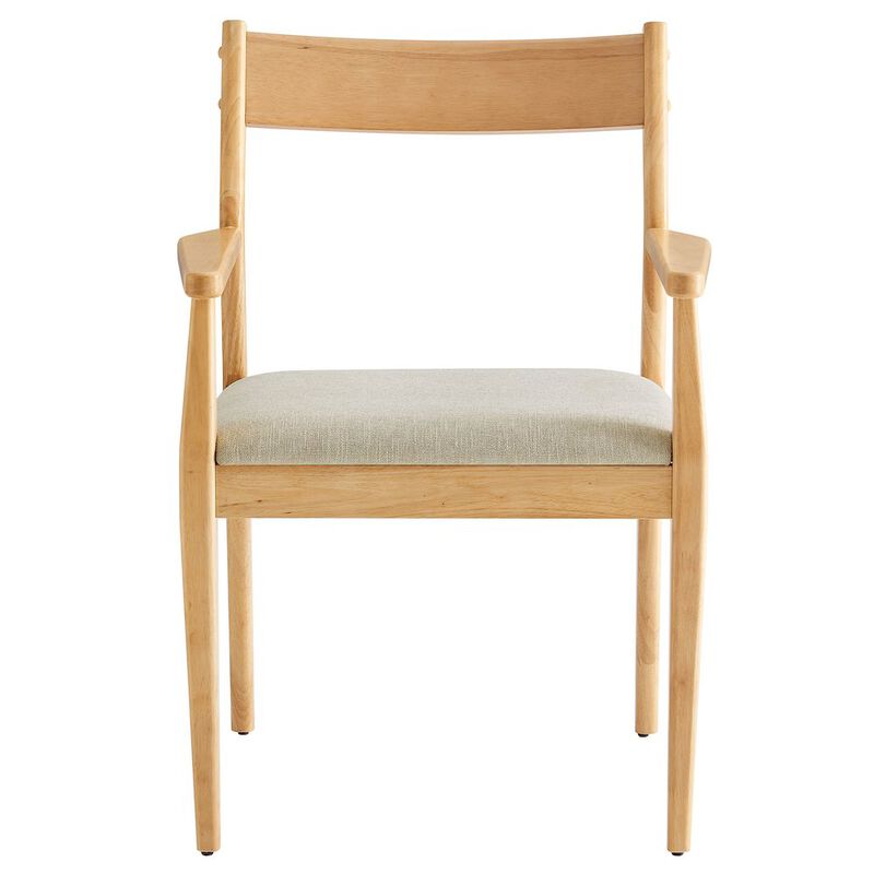 Solara Fabric Wood Dining Armchairs Set of 2 image number 6