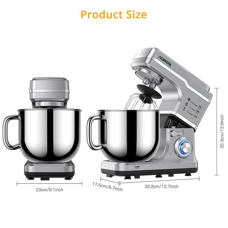 7.5Qt. 660W Tilt‑Head Stand Mixer &ndash; 10‑Speed, Stainless Steel Bowl With Handle, Dishwasher‑Safe Attachments For Bread, Cakes & More image number 4