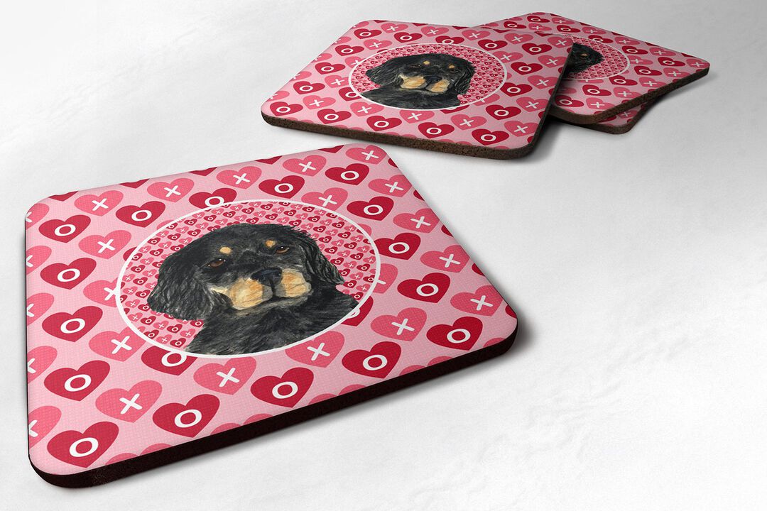 Caroline's Treasures SS4515FC Gordon Setter Foam Coasters (Set of 4), 3.5 H x 3.5 W, Multicolor