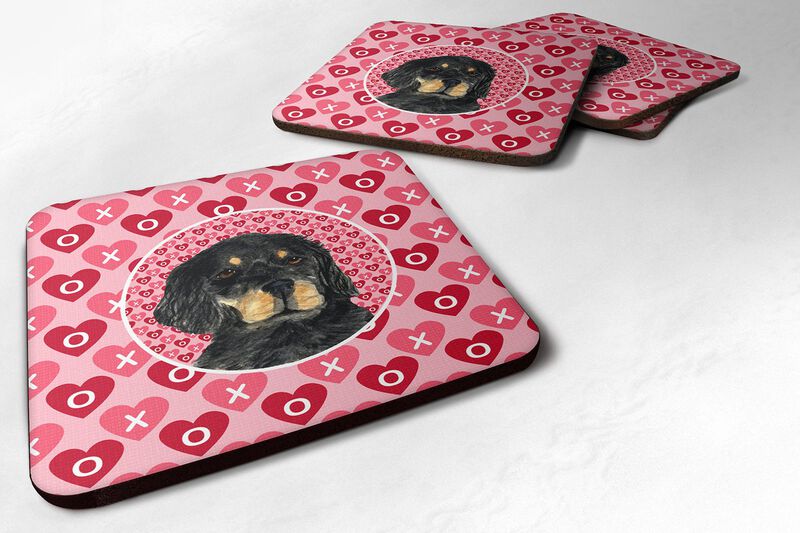 Caroline's Treasures SS4515FC Gordon Setter Foam Coasters (Set of 4), 3.5 H x 3.5 W, Multicolor image number 0
