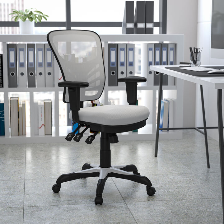 Nicholas Mid-Back Dark Gray Mesh Multifunction Executive Swivel Ergonomic Office Chair with Adjustable Arms
